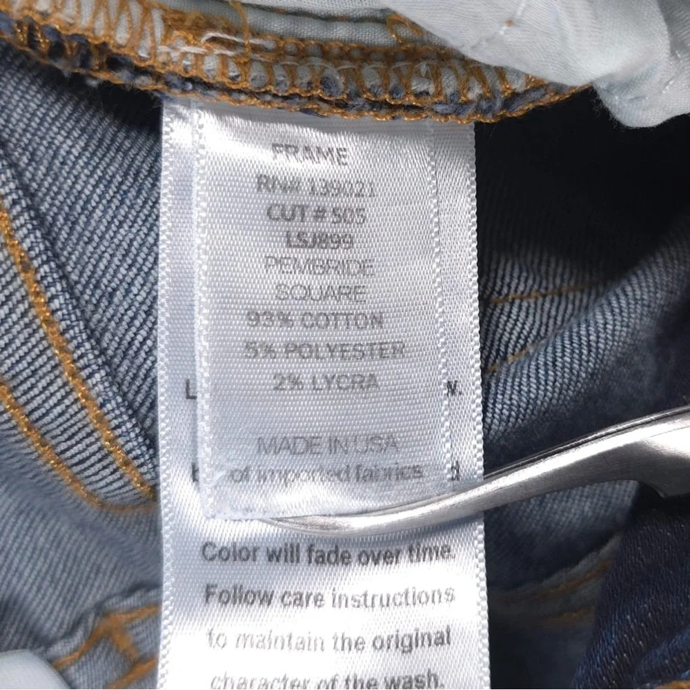 FRAME Le Skinny de Jeanne PEMBRIDE SQUARE Jeans MADE IN USA HAND CRAFTED Size 28 - Picture 12 of 12